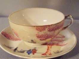 ❗Jetzt = 9. Fr.!!❗w`schöne Japan Tasse +Teller m. Markierung